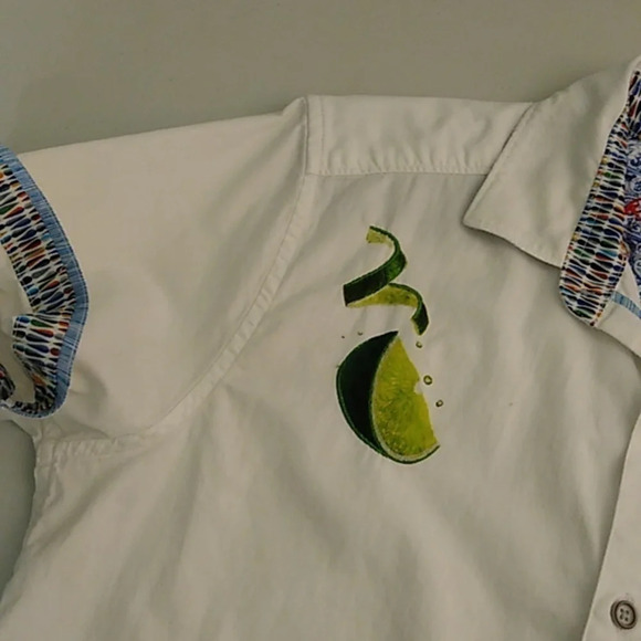 ROBERT GRAHM LIME TEQUILA BUTTON DOWN, SHORT SLEEVE SHIRT - Picture 6 of 11